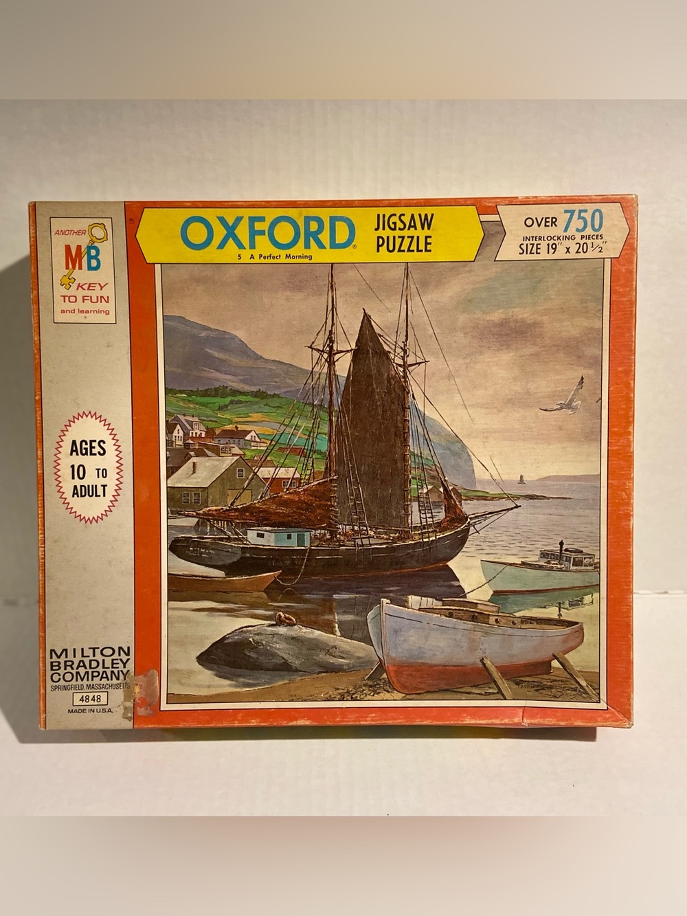 SEALED Vintage 1969 Milton Bradley Oxford Jigsaw Puzzle A Perfect Morning
